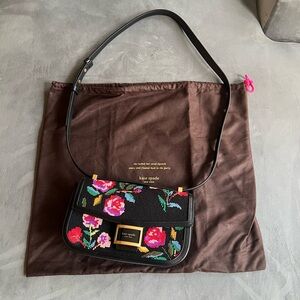 Kate Spade Black Floral Crossbody Bag
